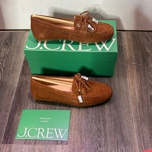 J. Crew Brown Suede Moccasin Driving Loafers Sz 9
